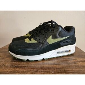 Nike Air Max 90 Black Olive Green Womens Running Shoes 325213-038 Size 8.5 US